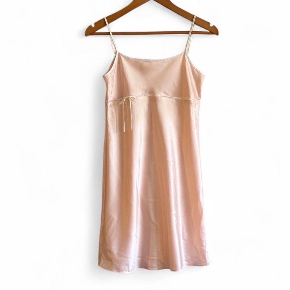 Satin Slip Dress in pink